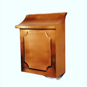 Copper Wall Mounted Vertical Mailbox, 16 Ounces Embossed Design Mailbox