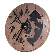 Copper Wall Clock, Laser Cut Personalized Round Wall Clock