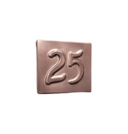Brushed Copper 2 House Number Address Plaques, Custom Home Address Plaque