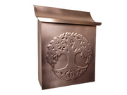 Discover Elegance and Functionality with Our Copper Mailbox Featuring Exquisite Tree of Life Embossing – Elevate Your Home's Entrance with Timeless Design and Quality Craftsmanship