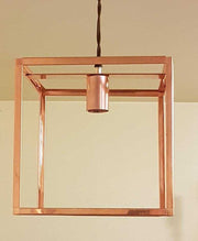 Cube copper pendant light - Copper Design