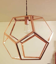 Dodecahedron  Copper pendant light - Copper Design