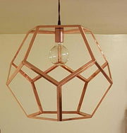 Dodecahedron  Copper pendant light - Copper Design