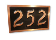 Real patina copper Address Plaque House 3 numbers