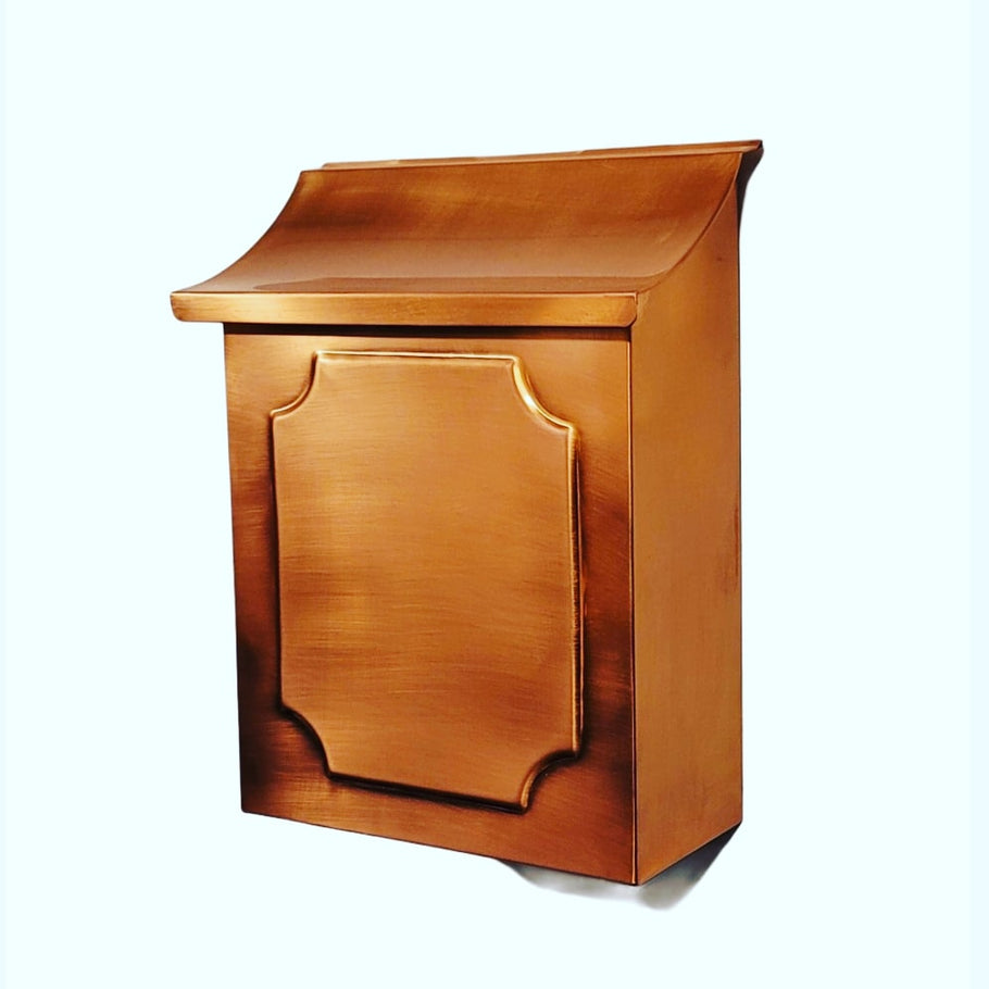 Flush Mount vertical Copper Mailbox CUCOPPER DESIGN