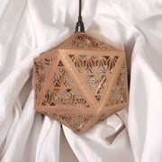 Icosahedron real copper pendant light