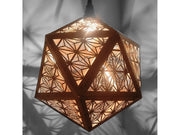 Icosahedron real copper pendant light