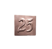 Real brushed copper Address Plaque House 2 numbers