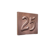 Real brushed copper Address Plaque House 2 numbers