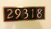 Real patina copper House plaque 5 numbers - Copper Design